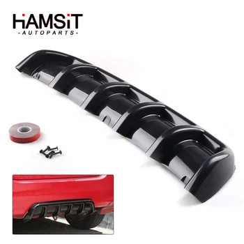 

Hamsit Universal Car Kit ABS Plastic Rear Bumper Cover Trim Shark Fin Spoiler Lip Diffuser 6Fin car modification dropshipping