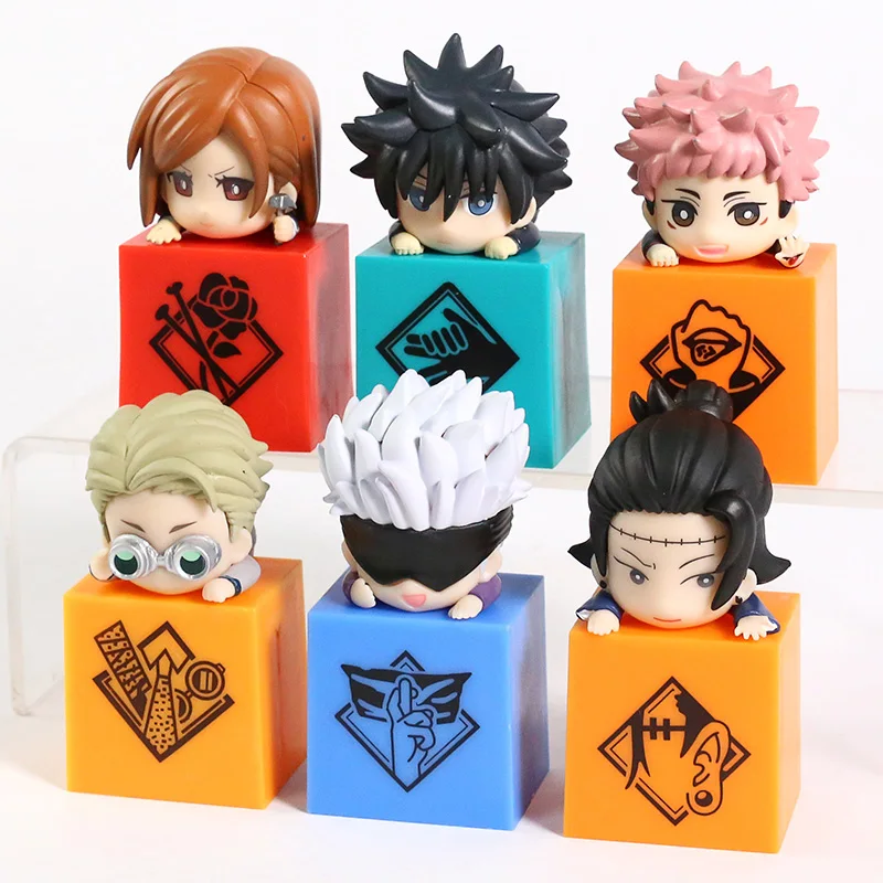 

Jujutsu Kaisen Itadori Yuji Fushiguro Megumi Kugisaki Nobara Gojo Satoru Nanami Kento Geto Suguru Hook Figure Set 8cm Model Doll