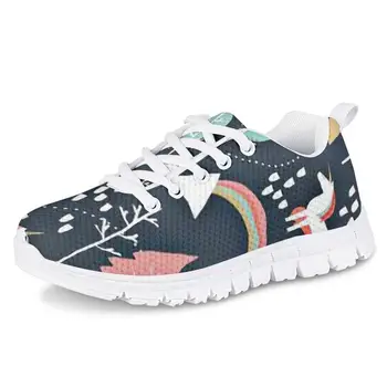 

HYCOOL Kids Sport Shoes Lake Rainbow Unicorn Print Girls Boys Comfortable Mesh Sneakers Children Outdoor Running Footwear
