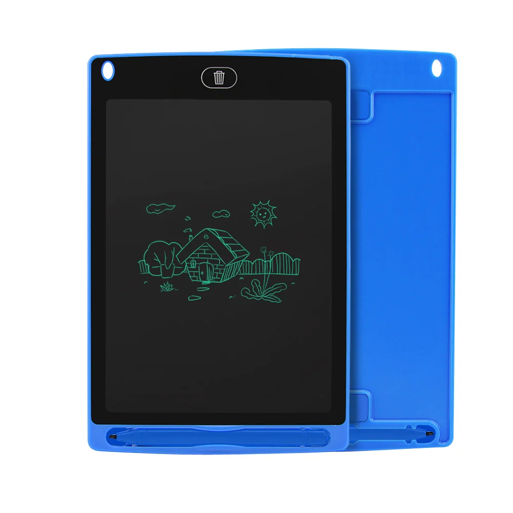 Sunany 8," дюймовый ЖК-дисплей, электронная доска для рисования, рукописная доска с ручкой, кнопка стирания, поставляется с наклейкой на холодильник - Цвет: Синий