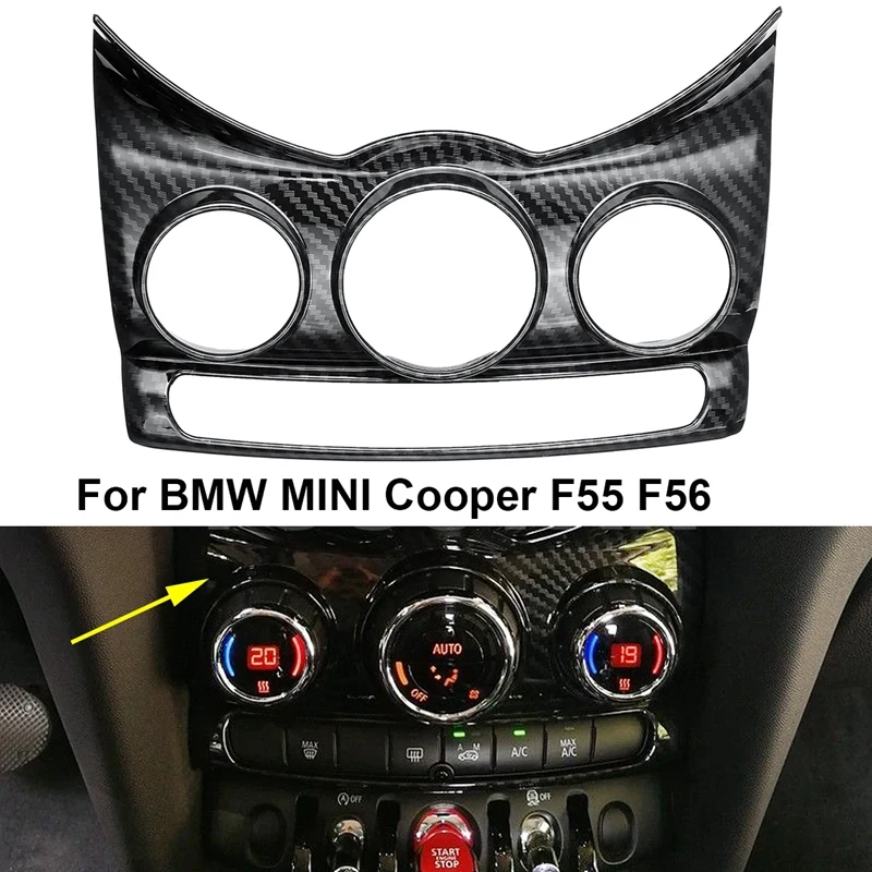 Карбоновое волокно стиль центр Dashboad консоль крышка отделка для MINI Cooper F55 F56