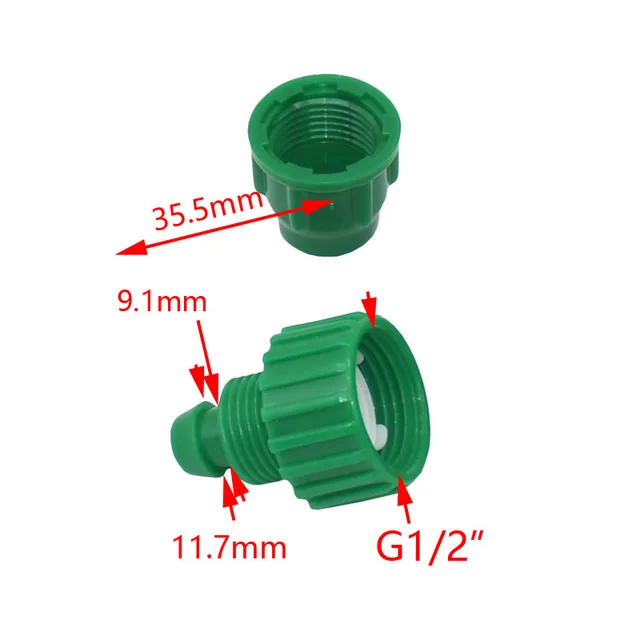 1/2 "Nőstény - 3/8" -Es Kerti Tömlő Szögesdrótszalag Zár Diókertpel, Csap 8/11 9/12 Tömlőszál -Csatlakozó Adapter 4Db - Image 3