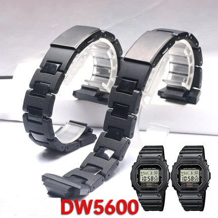 Replacement Watch Accessories Band FOR Casio DW-6900 9600/DW5600/GW-M5610 Wrist Strap Plastic Steel Composite Bracelet 16mm | Наручные