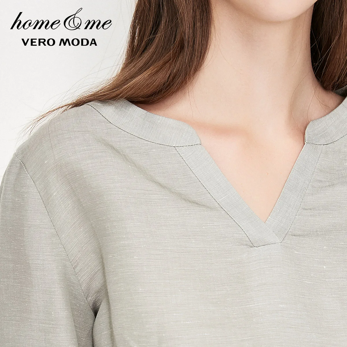 Vero Moda женская льняная свободная одежда для отдыха с v-образным вырезом | 3192P9502