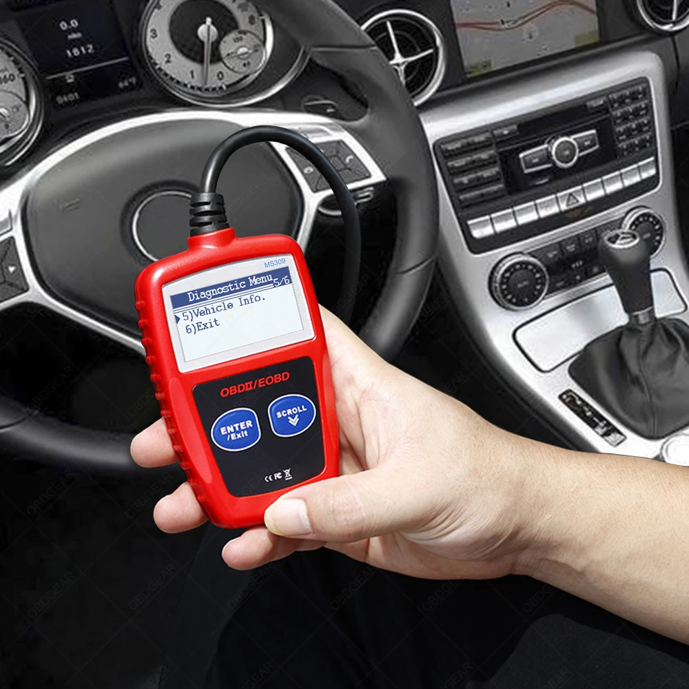 Автомобильный считыватель кодов MaxiScan ms 309 диагностический инструмент OBDII EOBD MS309