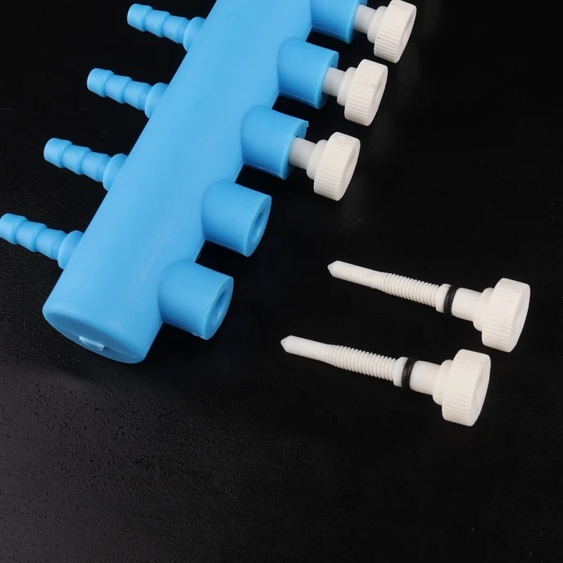 1pc 2~8Heads 4~8mm Aquarium Air Pump Hose Splitters Oxygen Pipe Hose Distributors Elastic Aeration Tube Air Flow Control Valve