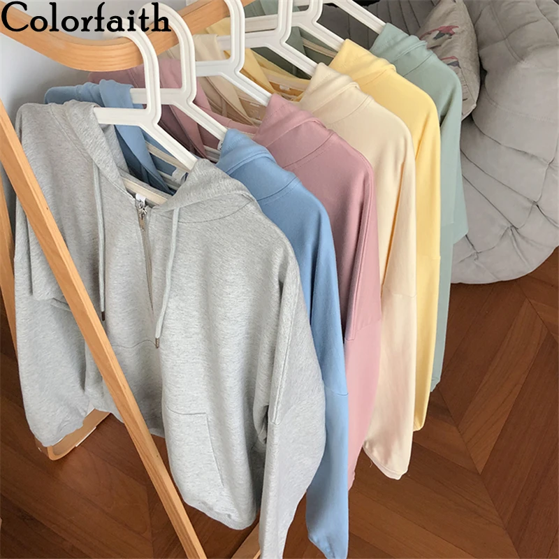 Colorfaith/Новинка 2021 года Сезон осень-зима Женские свитшоты больших размеров Модный
