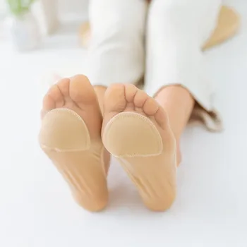

2020 Ladies Summer Thin Sock Slippers Silicone Antiskid Ice Silk Socks Seamless Invisible Women Boat Socks