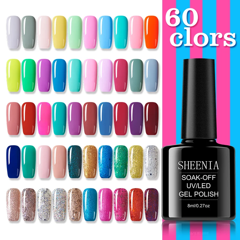 

8ml UV Gel Nail Polish Top Coat Led Gel Nail Art Varnish Hybrid Soak Off Gel Lacquer Lucky Nail Paint Color Gel Polishes