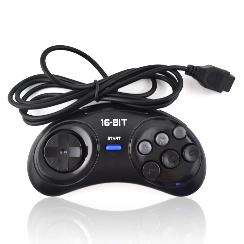 

100pcs Game controller for SEGA Genesis for 16 bit handle controller 6 Button Gamepad for SEGA MD Game Accessories