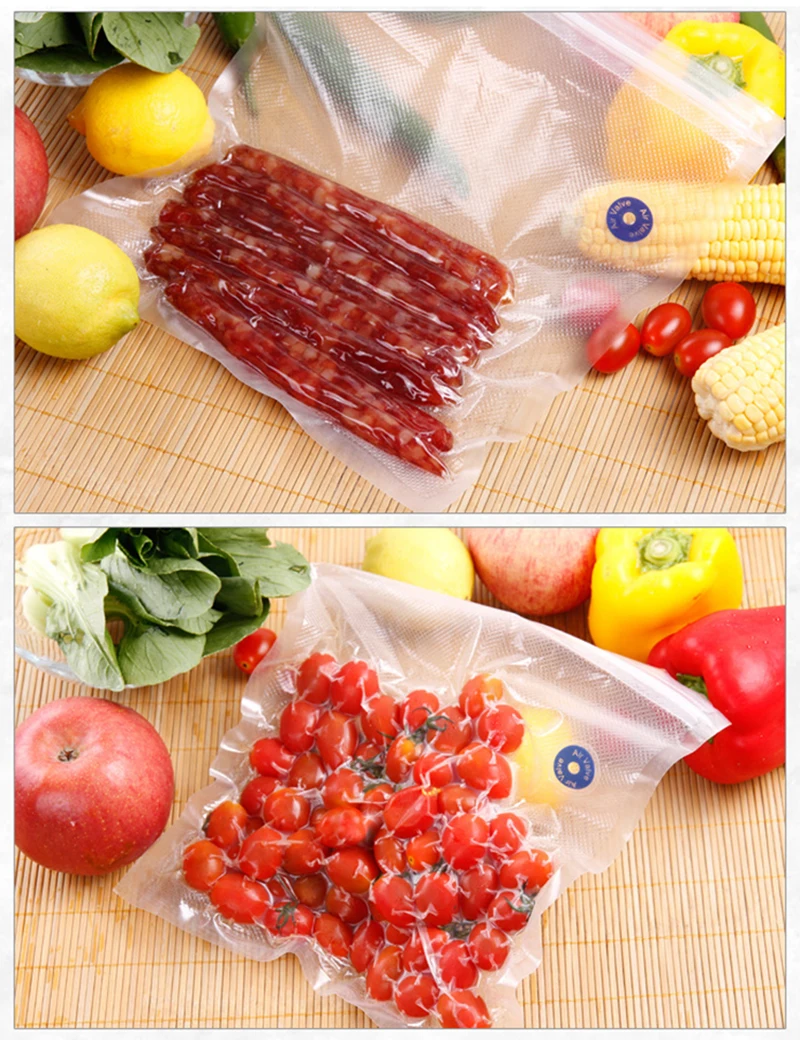 10 шт. Еда вакуумных пакетах Еда Уплотнение упаковки сохранение продуктов питания пространства-загерметизируйте мешки насосная вакуумный упаковщик упаковочная машина