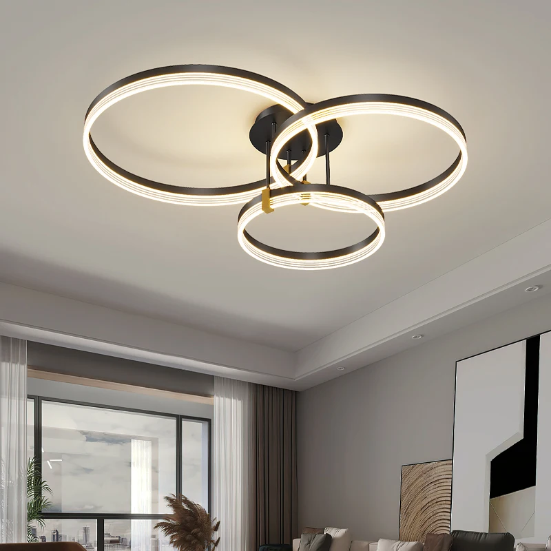 

Living room lamp new modern minimalist atmosphere ring light Nordic indoor home lighting bedroom branch LED ceiling lamp