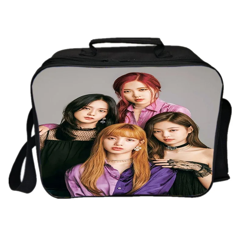 3 Blackpink Jisoo Jennie Rose Lisa Lunch BagBoys для девочек, Повседневная сумка для ланча, рабочая сумка для ланча, модная сумка-холодильник, изоляционная сумка - Цвет: 3