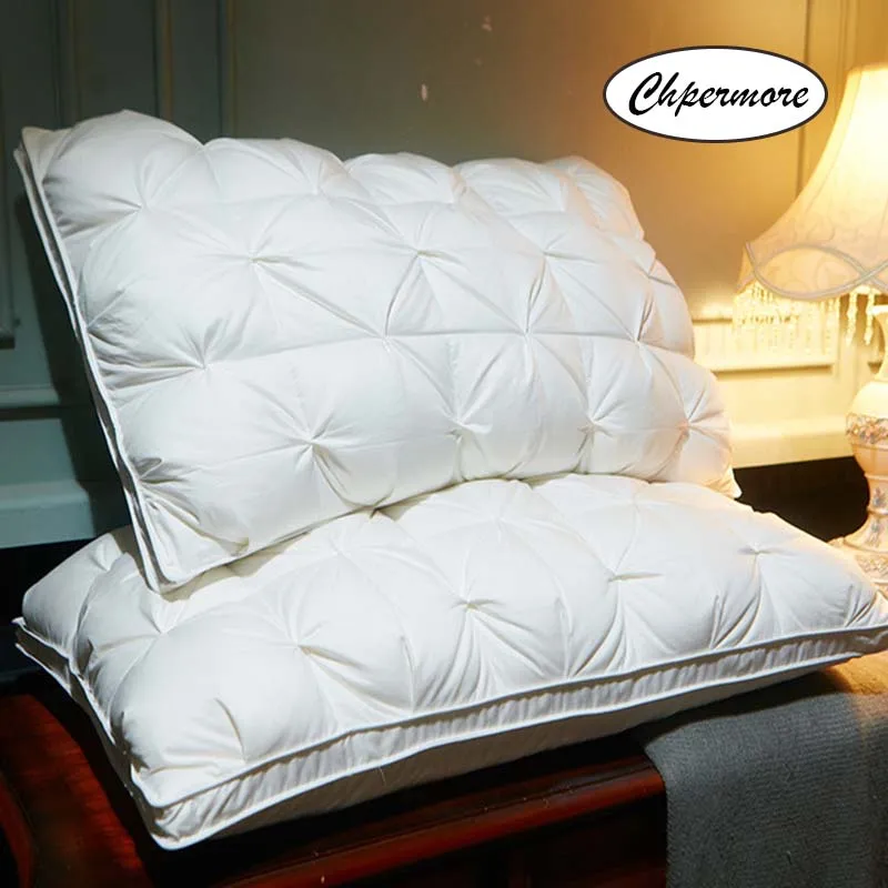 Chpermore Five Stars White Goose Down Feather Pillow High Grade