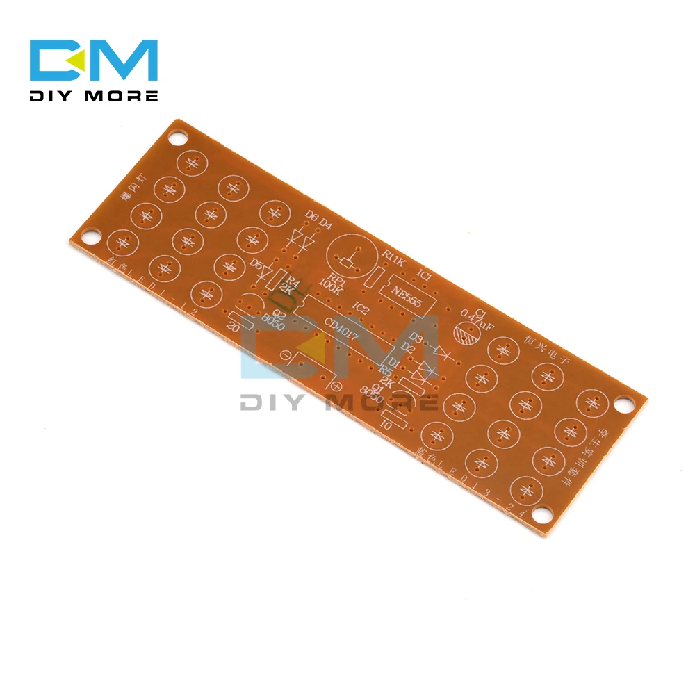 NE555 CD4017 красный синий двухцветные мигающие огни набор для обучения электронный