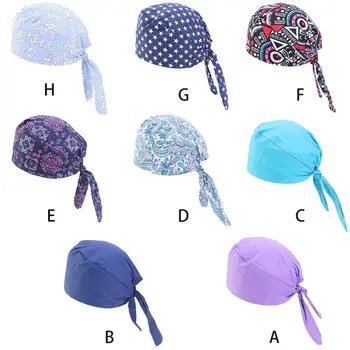 

Scrub Cap with Sweatband Paisley Star Durag Skull Doctor Bouffant Hat F3MF