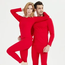 Повседневная Женская и Мужская одежда для сна красная модная теплая пижама PJ костюм нижнее белье с длинным рукавом 2 шт. рубашка и штаны комплект для сна плюс размер 3XL