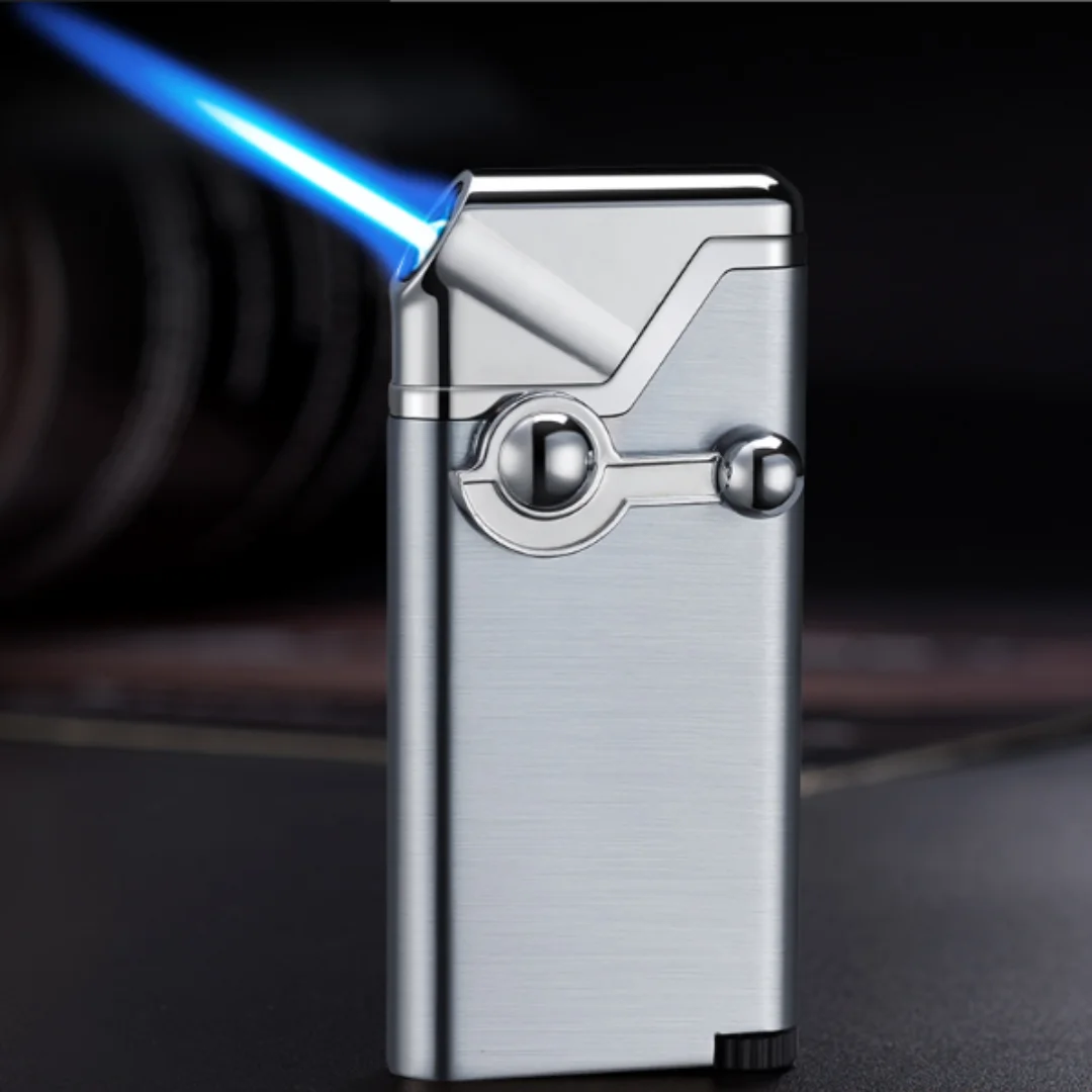 Cigarette Lighter Butane Gas Torch, Inflatable Jet Flame, Windproof Cigar Pipe Lighters, Gifts for Men, Fashion, New
