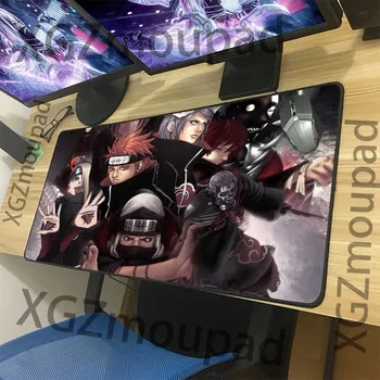 

XGZ Large Mouse Pad Exquisite Black Lock Edge Betrayal Ninja Cartoon Naruto Computer Table Mat Speed Rubber Non-slip Coaster Xxl