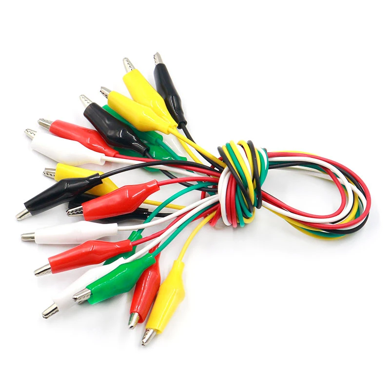 10pcs Alligator Clips Electrical DIY Test Leads Double-ended Crocodile Clips Roach Clip Test Jumper Wire