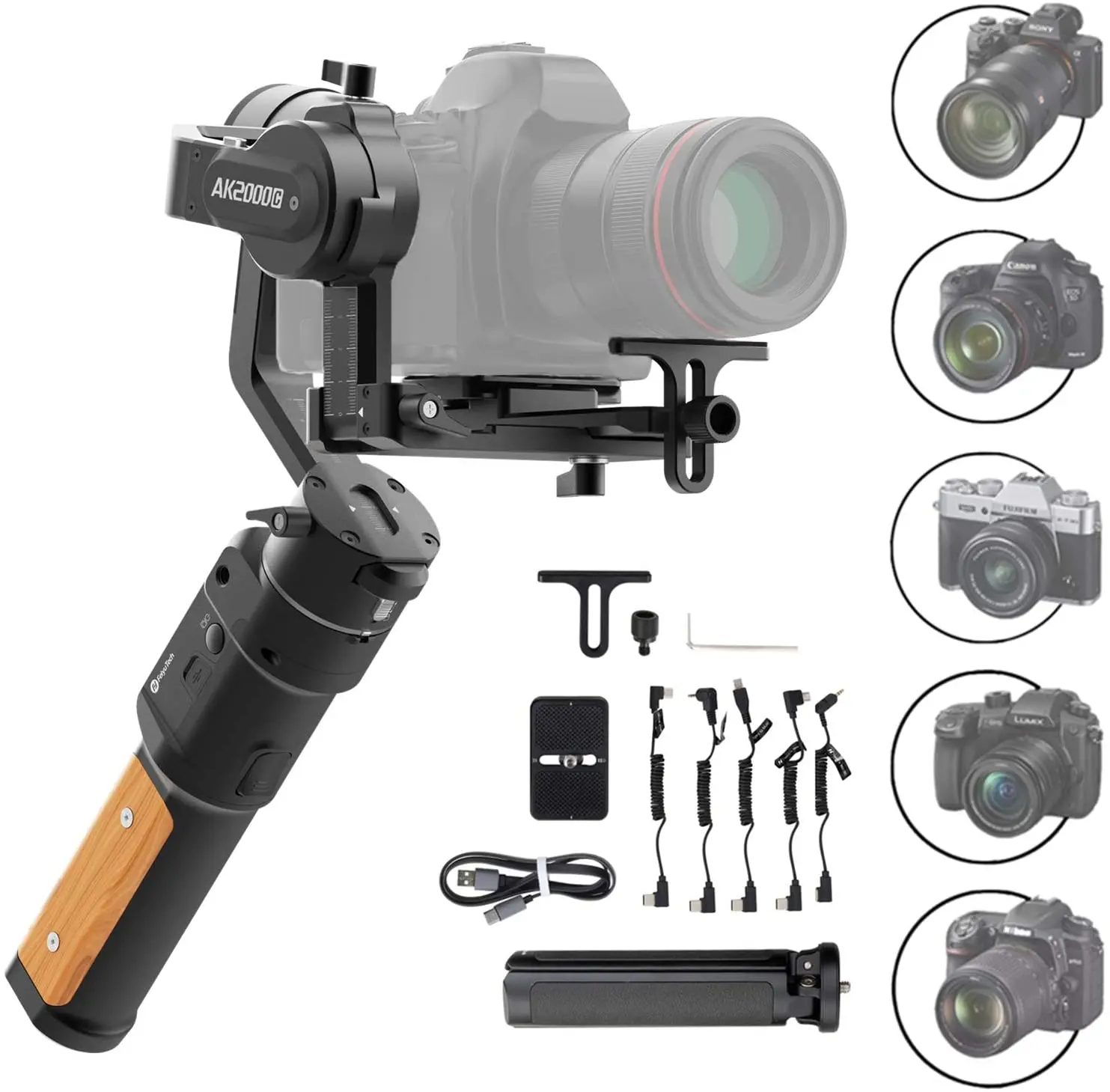 Feiyu Ak2000C 3 осевой Стабилизатор камеры ручной стабилизатор для DSLR/беззеркальных