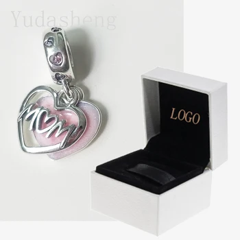 

Mum Script Heart Dangle Pendant 798887C01 (with Logo Jewelry Box) Fit DIY Original Charm Bracelet