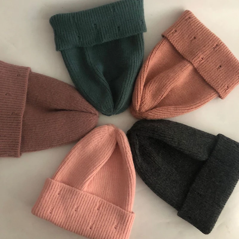 

Casual New Winter Hat Solid Wool Blend Beanies Hats For Women Spring Fashion Wool Warm Skullies Beanies Hats Caps For Men Women