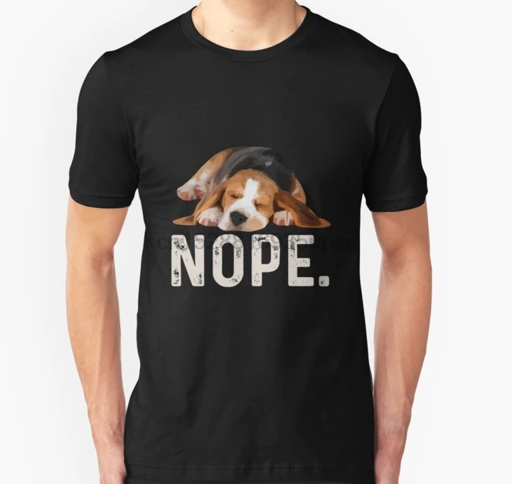 Мужская футболка Nope Lazy Beagle wo тройники топ | одежда