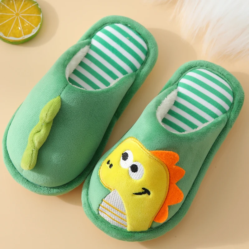 children's sandals near me Spring Autumn Children's Slippers Soft Flax Anti-Slip Indoor Home Shoes Kids Dinosaur For Boys Girls All Season Cotton Slippers best children's shoes Children's Shoes