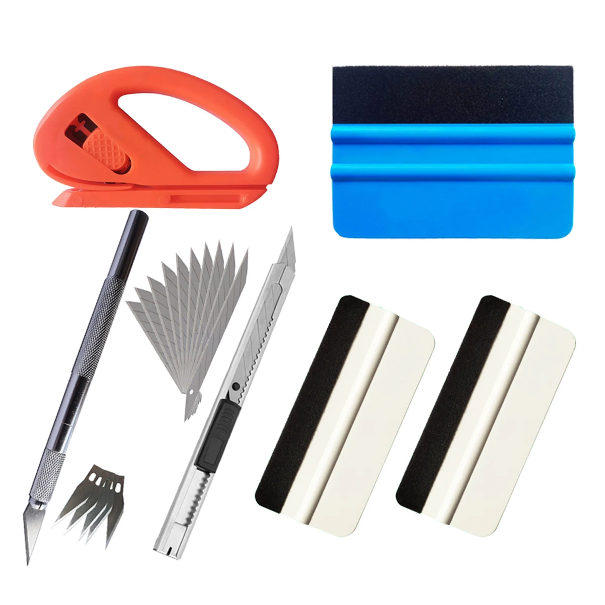 

Car Tint Squeegee Scraper Wrapping Tools Vehicle Vinyl Wrap Film Sticker Installation Kit Cutter Knife Auto Car Accessories T01