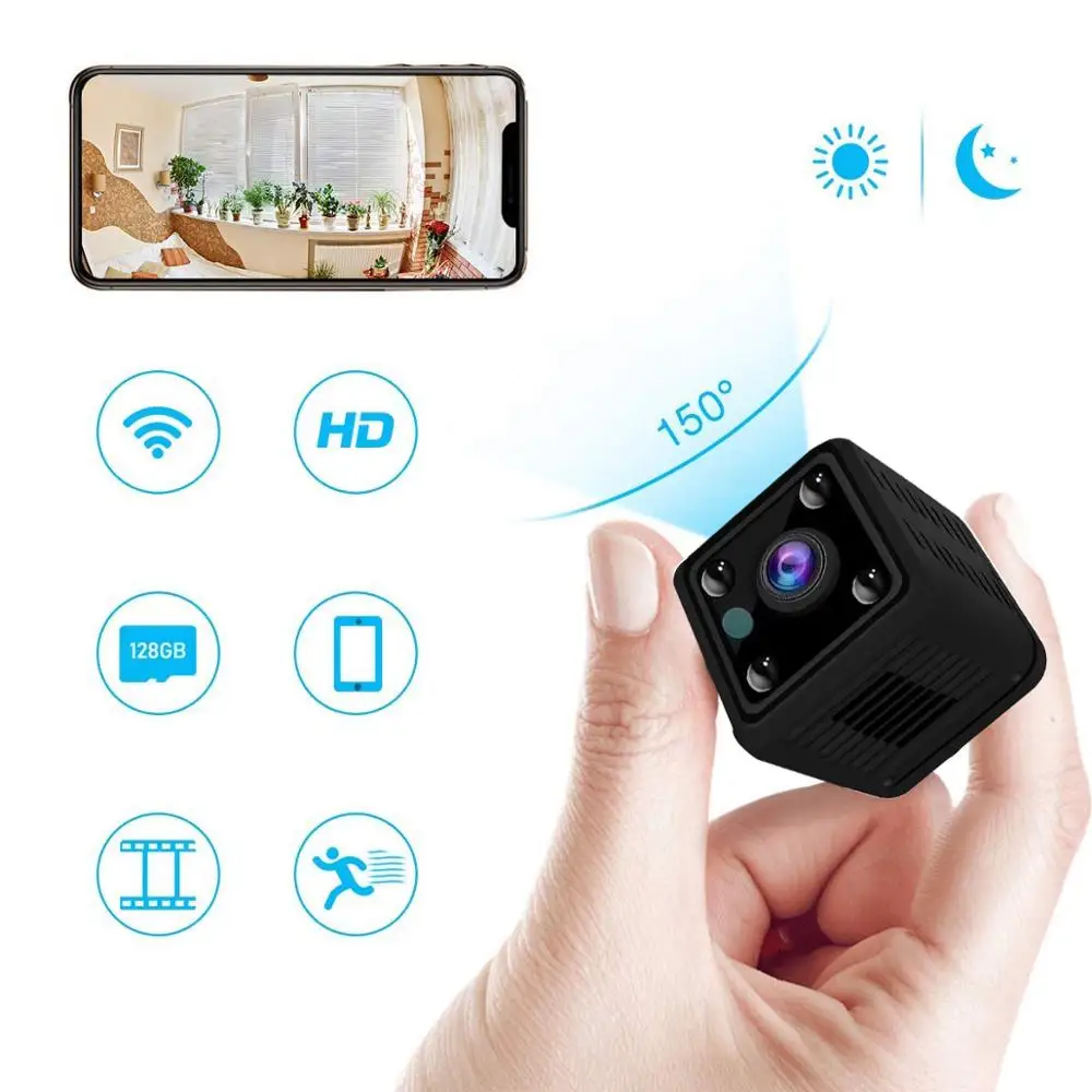 Kruiqi Домашняя безопасность мини wifi 1080P IP камера беспроводная с мобильным
