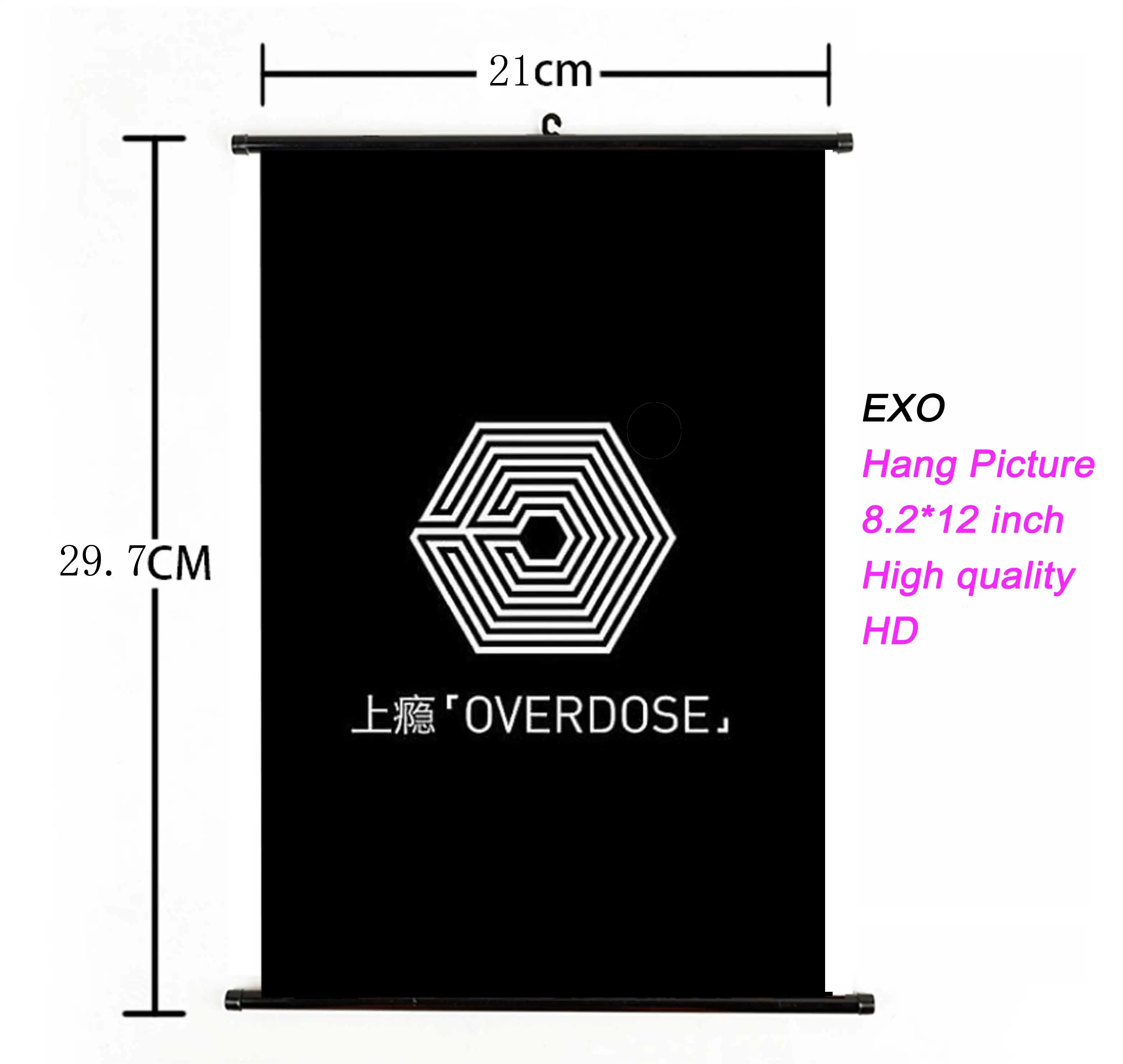 K-pop EXO альбом Висячие картины фото плакат Kpop EXO Висячие Плакаты для фанатов Коллекция подарков ткань 21*30 см Высокое качество - Цвет: 47