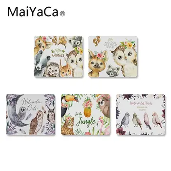 

MaiYaCa Little Animals Watercolor art Rubber Pad to Mouse Game DIY Design gaming Mouse pad Rug For PC Laptop Notebook