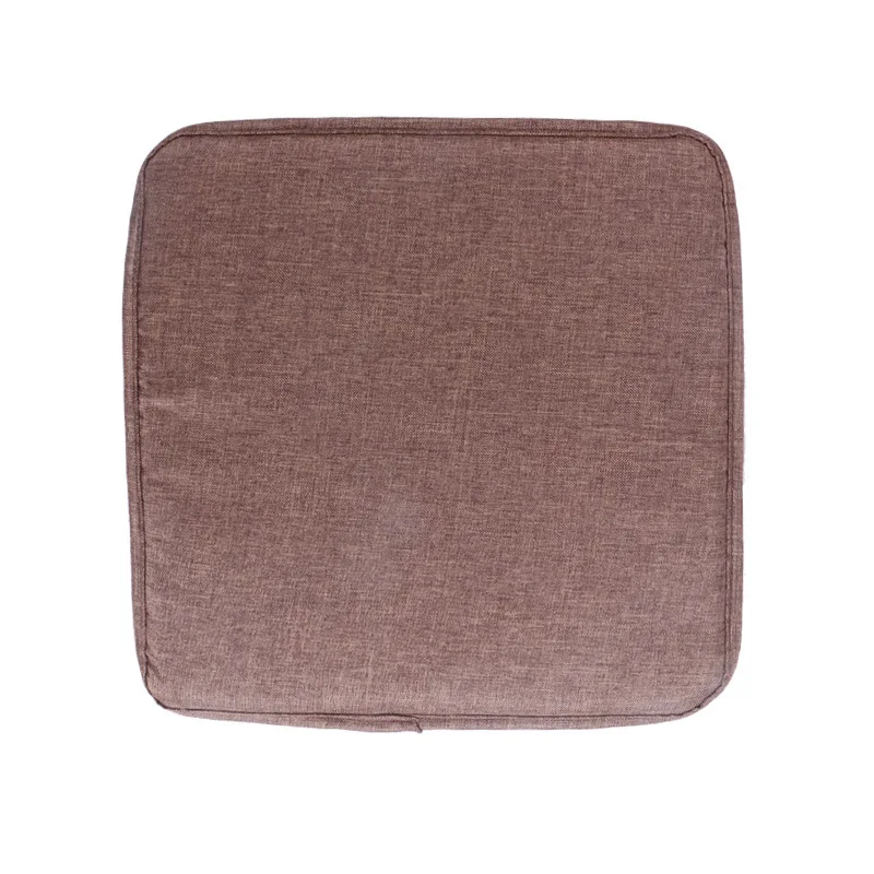 coffee no strap 40x40 см подушка для сиденья Нескользящая квадратная однотонная мягкая удобная хлопковая подушка для сиденья ресторанная офисная Подушка для домашнего кресла - Цвет: coffee no strap