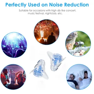 Image 5 - 1 쌍 소음 차단 귀마개 잠자는 연구 콘서트 듣기 안전 소음 감소 귀마개 듣기 보호 실리콘 귀마개