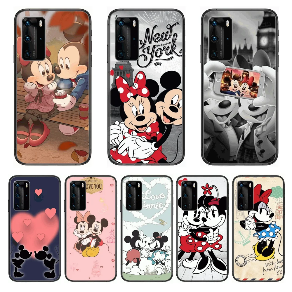 Чехол для телефона disney с Микки Маусом Huawei P 40 30 20 10 Lite Smart Z Pro черный чехол Etui модные