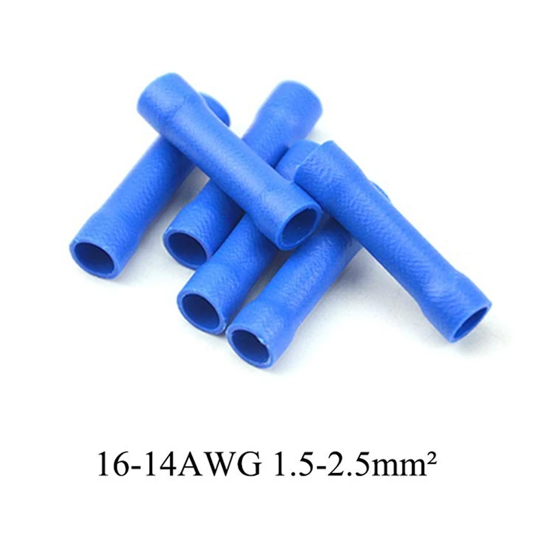 200 шт. изолированные Прямые Провода стыковые клеммы электрические обжимные