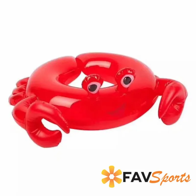 Red crab Надувные Мультяшные забавные кольца в виде животных, детский бассейн с фламинго, Детский круг, лебедь, плавательные кольца, сиденье, лодка, водный бассейн, игрушки, 5 цветов - Цвет: Red crab