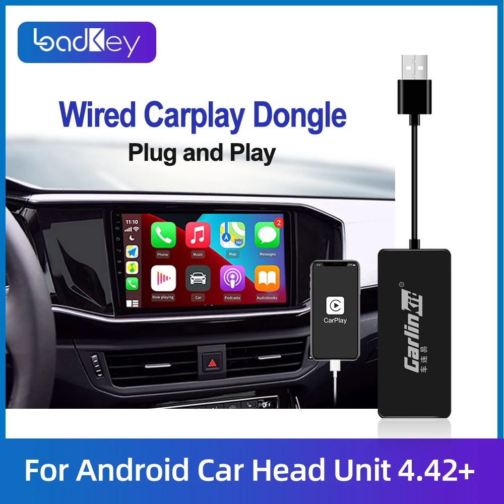 Loadkey & Carlinkit Smart Link Car Play Android Auto Dongle Dongle Usb Per Retrofit Android Host Mini Box Mirror Map Music Ios14
