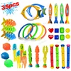 35pcs/pack Summer Diving Toys Diving Fish Ring Torpedos Underwater Water Games Training Swimming Pool Gifts Set Toys For kids 1