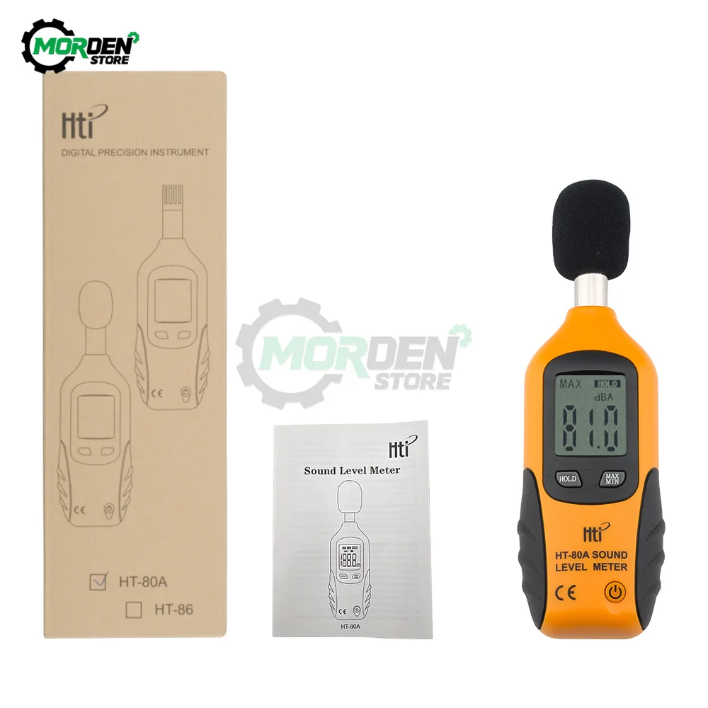 HT-80A  Noise Meter Decibel Meter Digital Sound Meter 30 – 130 dB Audio Noise Measure Device Tool Accessories 4