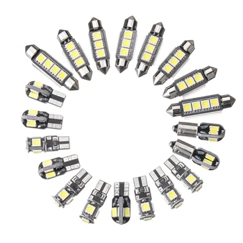

20Pcs Car LED Bulbs Interior Kit Dome Trunk Door Plate Light Super Bright Canbus Error Free Interior Lamp for BMW 5 Series E39 M