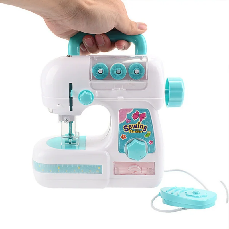 Portable Sewing Machine Handheld Sewing Machine Electric Stitch Household Repair Tool Kit kids girl repair mechine toys