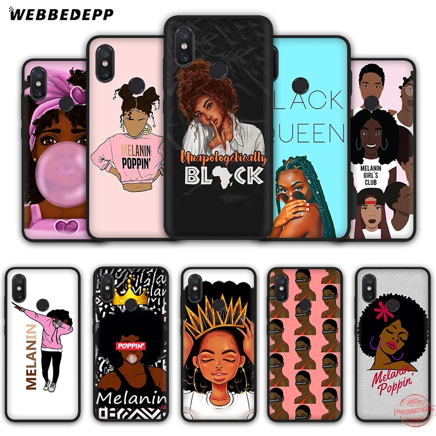 WEBBEDEPP 2bunz меланин Poppin Aba Черный Девушка Мягкий чехол для Xiaomi Mi A3 9 9T 10 Lite CC9E Max 3 Redmi 7A