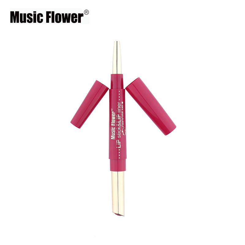 Music Flower 2 In1 Lipstick + Lipliner 12 Color Makeup Set Velvet Matte Lip Stick Paint Nude Pigment Waterproof Brand Cosmetics
