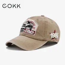 COKK хлопковая однотонная мужская бейсбольная кепка, винтажная Женская бейсбольная кепка, регулируемая бейсболка, кепка s Bone, мужская шляпа для папы, женская,, Gorras