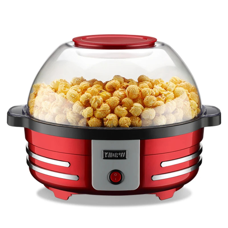 

5L Popcorn Maker Machine Electric Household Automatic Hot Air Popcorn Making Machine DIY Corn Popper Can Barbecue 220V 850W