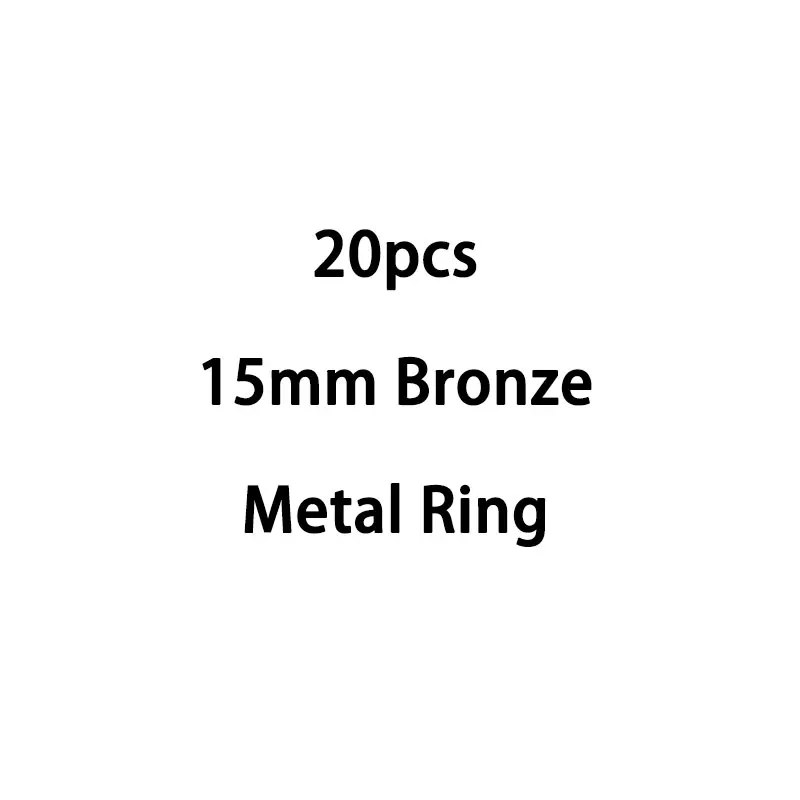 15mm Bronze 20 штук металлическое связующее шарнирное кольцо золотое кольцо открывающийся круг кольца для книг для скрапбукинга альбом офисное кольцо для переплета на блокнот - Цвет: 15mm Bronze