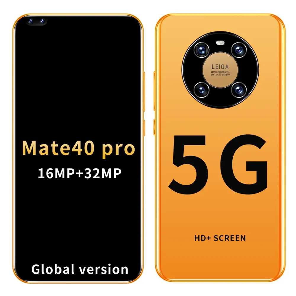 Küresel sürüm 7.3 inç huawei Mate40 Pro telefon Snapdragon865 Android 10.0 Deca çekirdek 256G ROM 6800mAh pil 4G5G LTE akıllı telefon