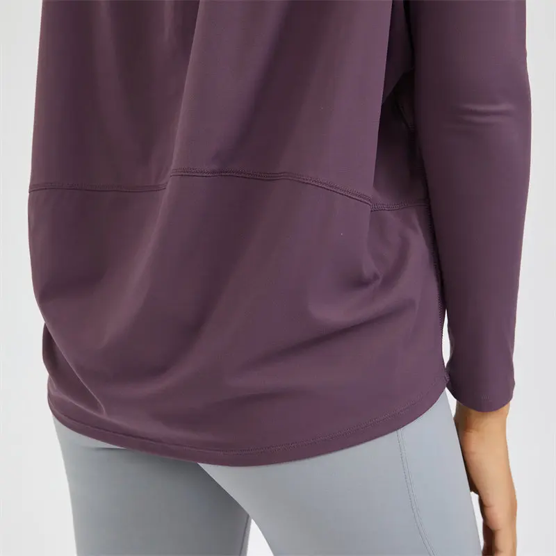 Nepoagym HEART Long Sleeve Workout Tops Women Silky Loose Fit Yoga Top Brushed Material Sports Shirt Ladies Workout Tops